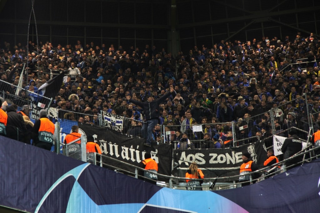 Fans Club Brugge zorgden voor de sfeer in Dortmund