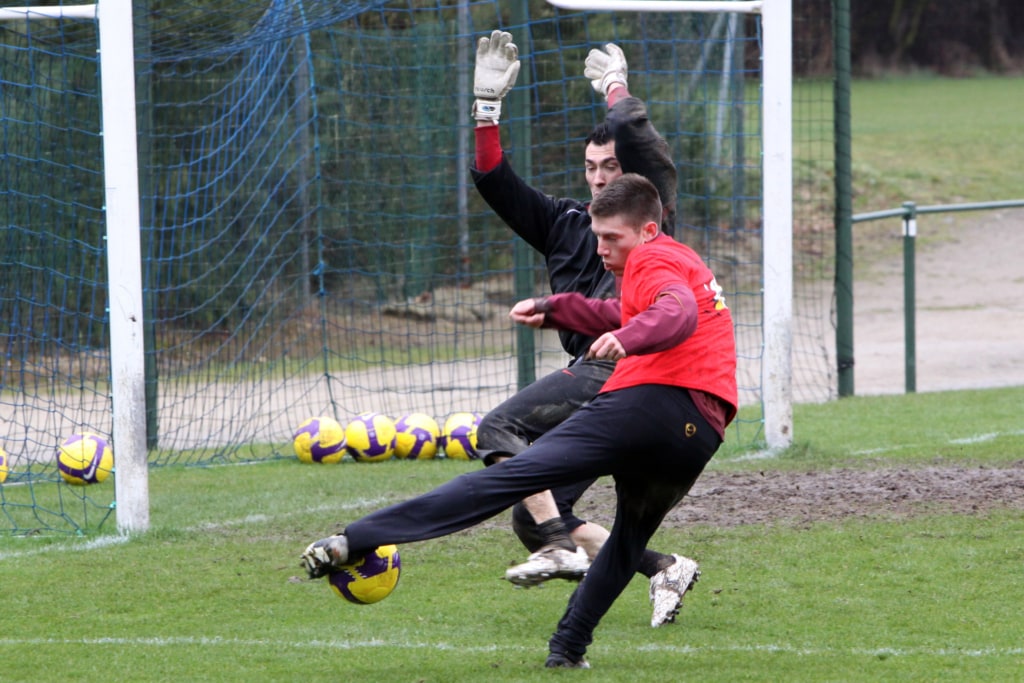 Pocognoli op training bij de Rode Duivels